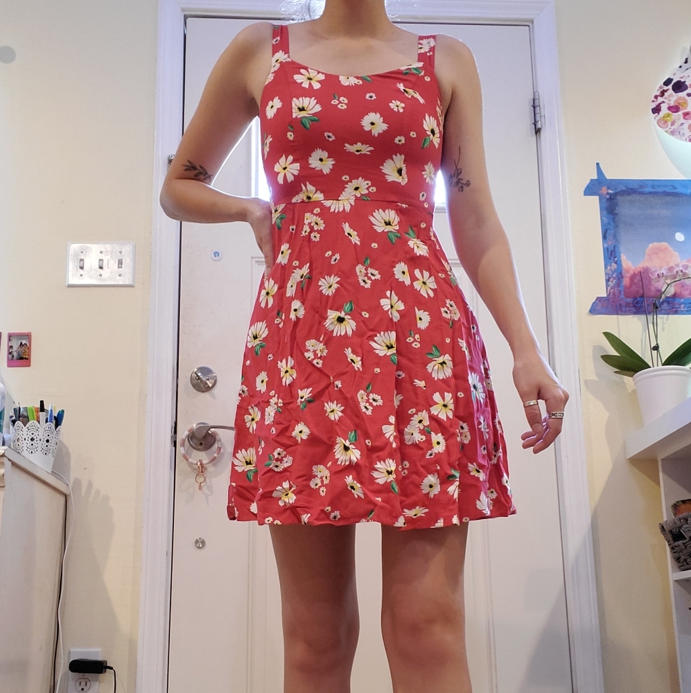 Fun red summer dress